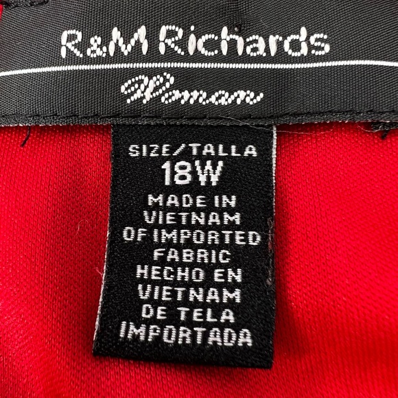 R&M Richards Vibrant Red Asymmetrical Dress - Picture 9 of 10